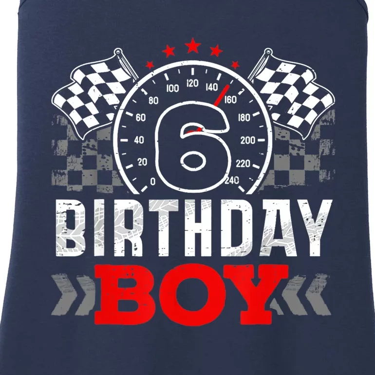 Race Car 6th Birthday Boy Party Racing Car Driver Pit Crew Ladies Essential Tank