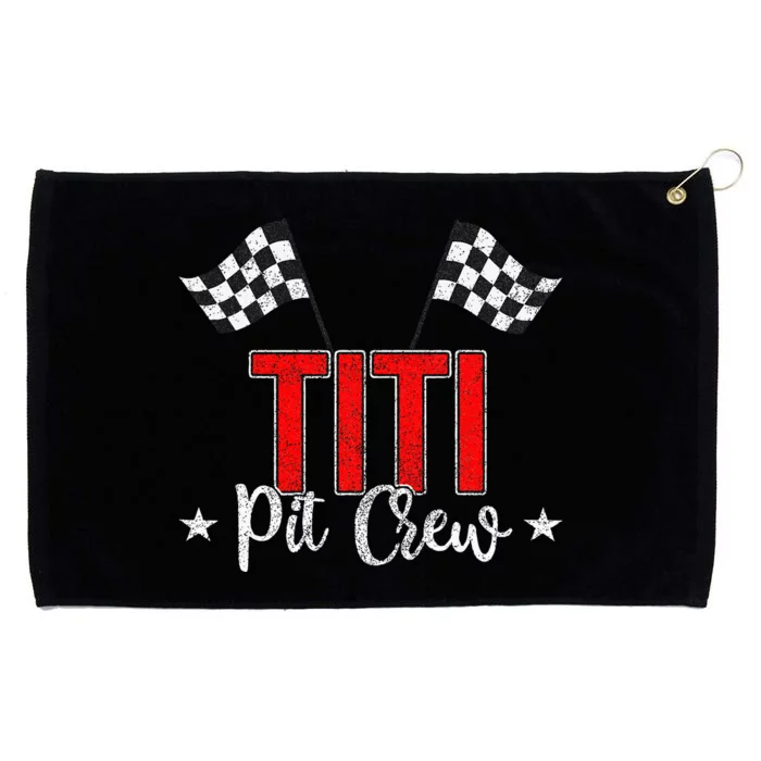 Racing Car Aunt Of The Birthday Boy Titi Pit Crew Grommeted Golf Towel