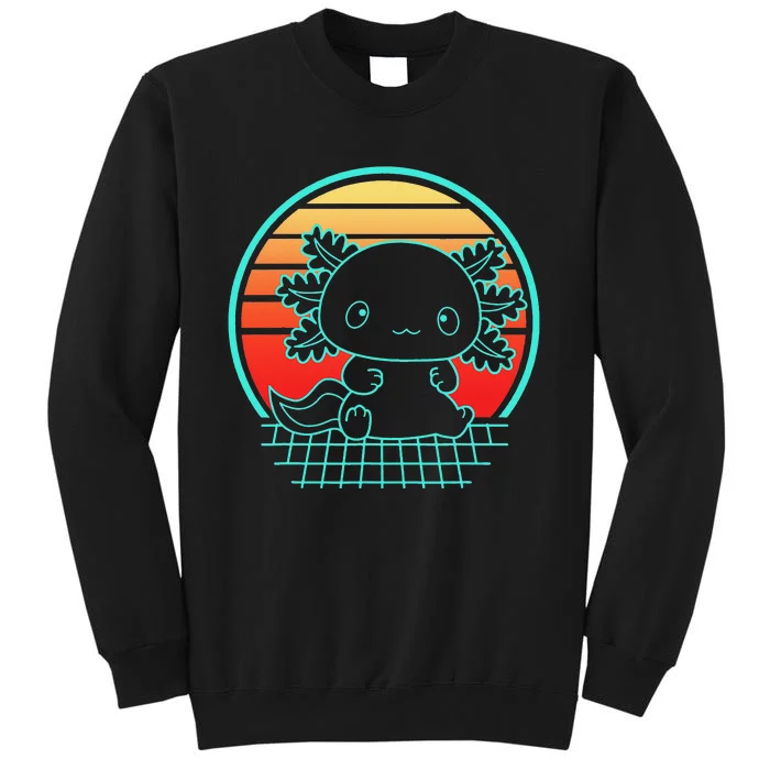 Retro Cute Axolotl Vintage 80s Style Axolotl Lovers Sweatshirt