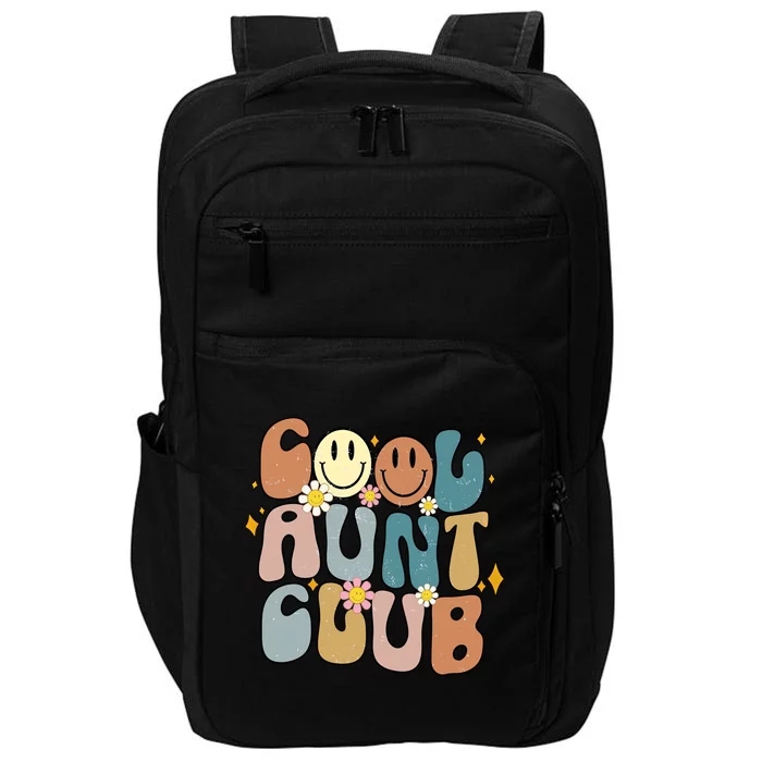 Retro Cool Aunt Club Groovy Colorful Aunties Funny Cute Gift Impact Tech Backpack