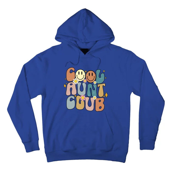 Retro Cool Aunt Club Groovy Colorful Aunties Funny Cute Gift Hoodie