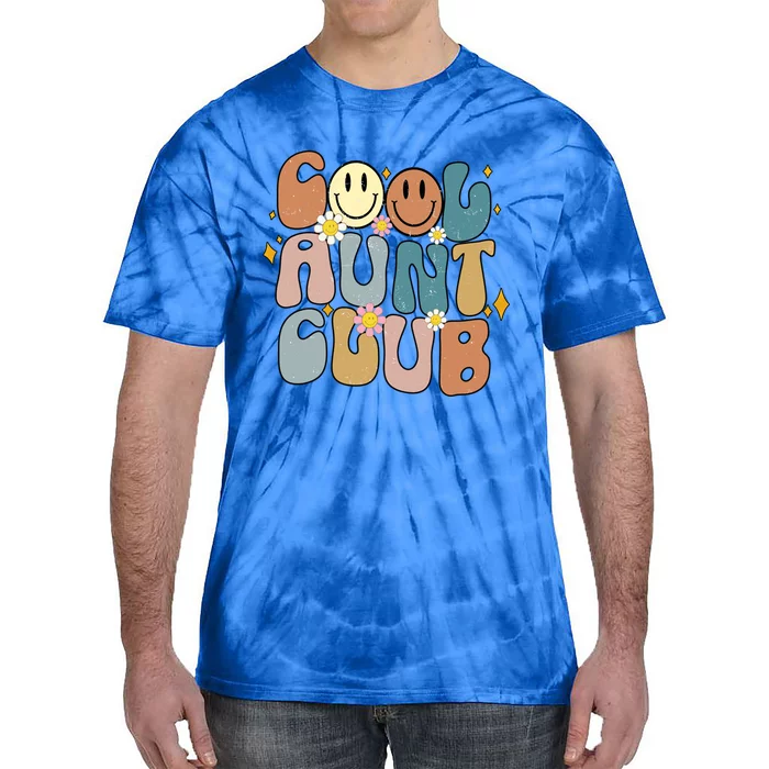 Retro Cool Aunt Club Groovy Colorful Aunties Funny Cute Gift Tie-Dye T-Shirt