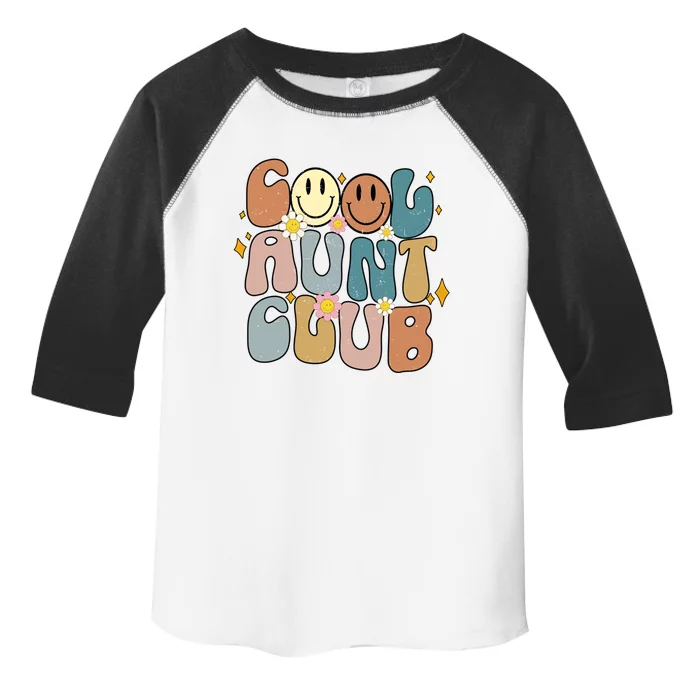 Retro Cool Aunt Club Groovy Colorful Aunties Funny Cute Gift Toddler Fine Jersey T-Shirt