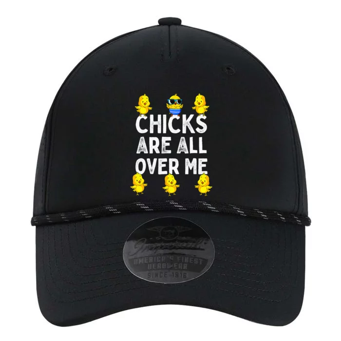 Retro Chicks Are All Over Me Baby Funny Chicken Lover Farm Performance The Dyno Cap