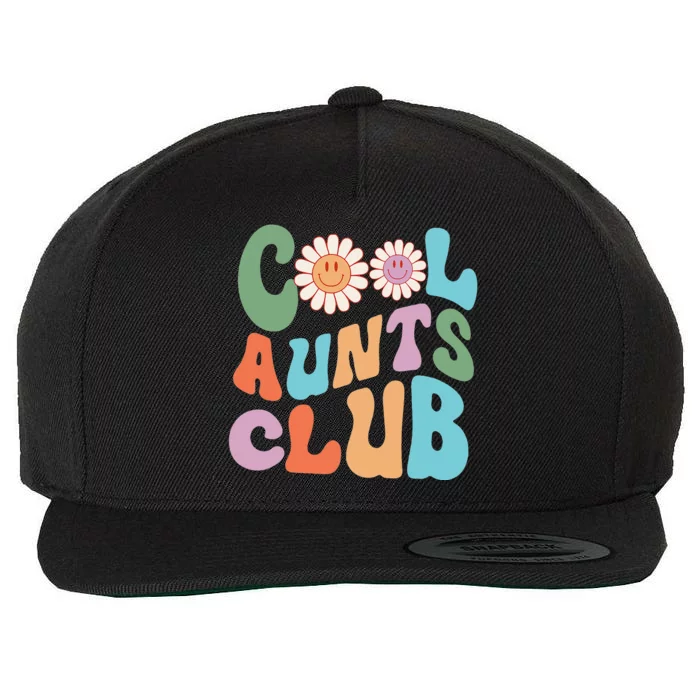 Retro Cool Aunt Club Happy Auntie Mothers Day Wool Snapback Cap