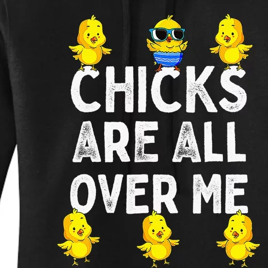 Retro Chicks Are All Over Me Baby Women's Pullover Hoodie