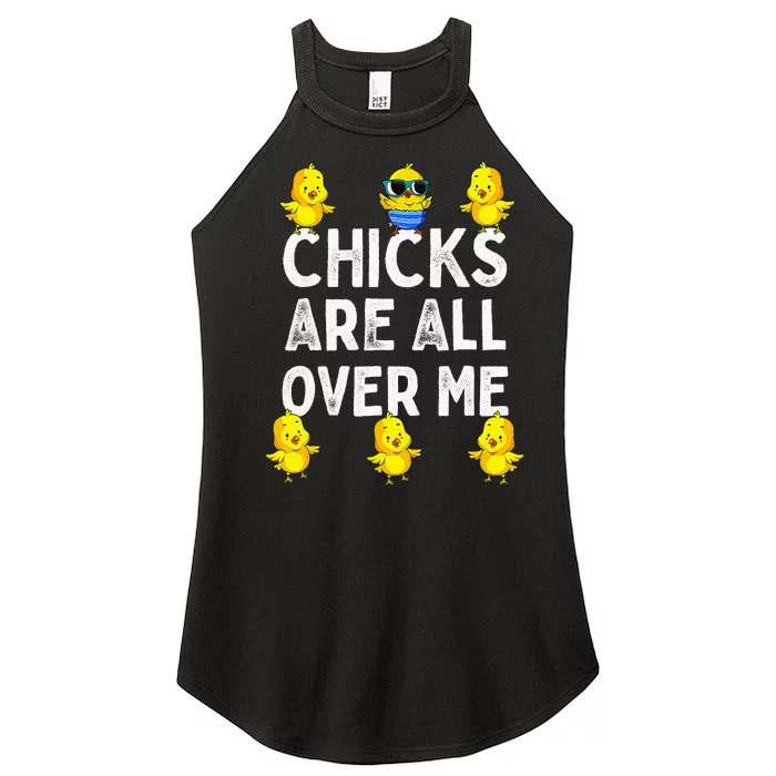 Retro Chicks Are All Over Me Baby Women’s Perfect Tri Rocker Tank