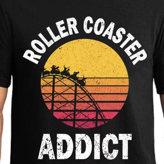 Roller Coaster Addict Funny Amuset Park Team Outfit Gift Pajama Set