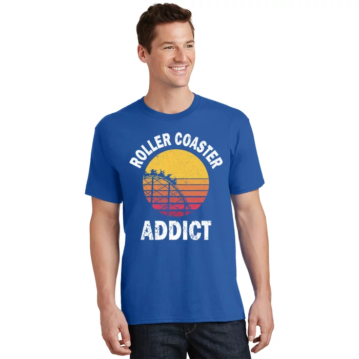 Roller Coaster Addict Funny Amuset Park Team Outfit Gift T-Shirt