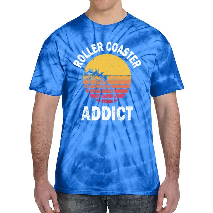 Roller Coaster Addict Funny Amuset Park Team Outfit Gift Tie-Dye T-Shirt