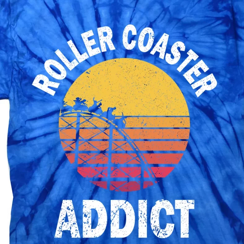 Roller Coaster Addict Funny Amuset Park Team Outfit Gift Tie-Dye T-Shirt