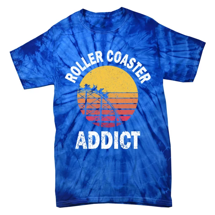 Roller Coaster Addict Funny Amuset Park Team Outfit Gift Tie-Dye T-Shirt