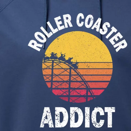 Roller Coaster Addict Funny Amuset Park Team Outfit Gift Performance Fleece Hoodie