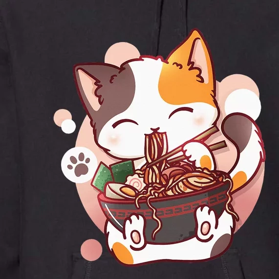 Ramen Cat Anime Kawaii Neko Japanese Premium Hoodie