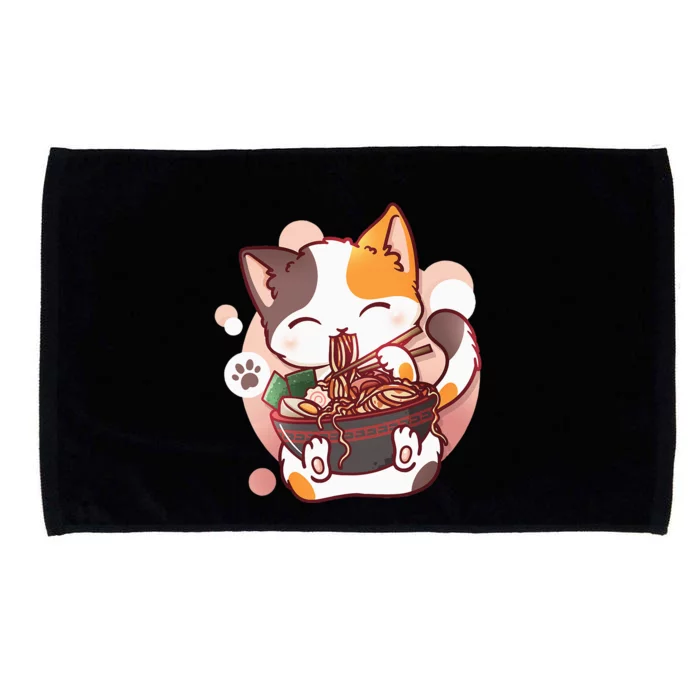 Ramen Cat Anime Kawaii Neko Japanese Microfiber Hand Towel