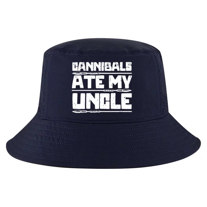 Retro Cannibals Ate My Uncle Joe Biden Satire Trump 2024 Cool Comfort Performance Bucket Hat