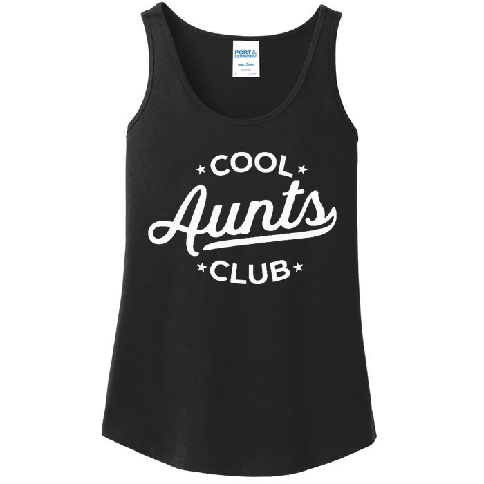 Retro Cool Aunts Club Best Auntie Ever Funny Aunt Pocket Ladies Essential Tank