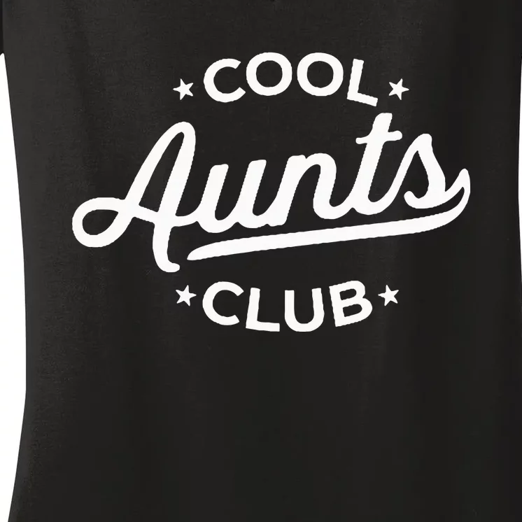 Retro Cool Aunts Club Best Auntie Ever Funny Aunt Pocket Women's V-Neck T-Shirt