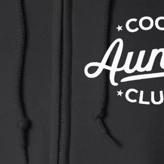 Retro Cool Aunts Club Best Auntie Ever Funny Aunt Pocket Full Zip Hoodie