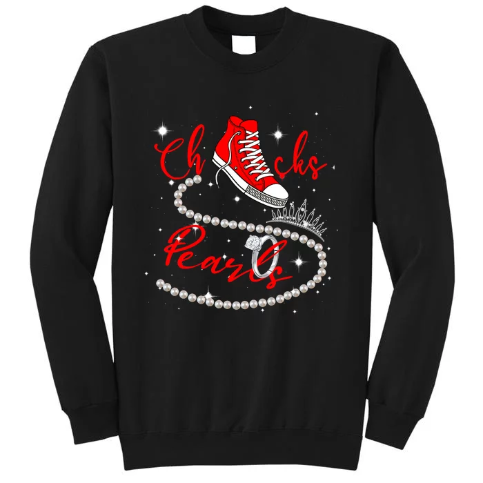 Red Chucks And Pearls Sweatshirt