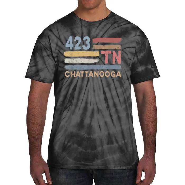 Retro Chattanooga Area Code 423 Residents State Tennessee Tie-Dye T-Shirt