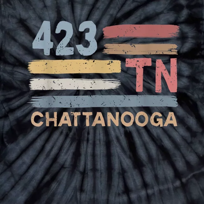 Retro Chattanooga Area Code 423 Residents State Tennessee Tie-Dye T-Shirt