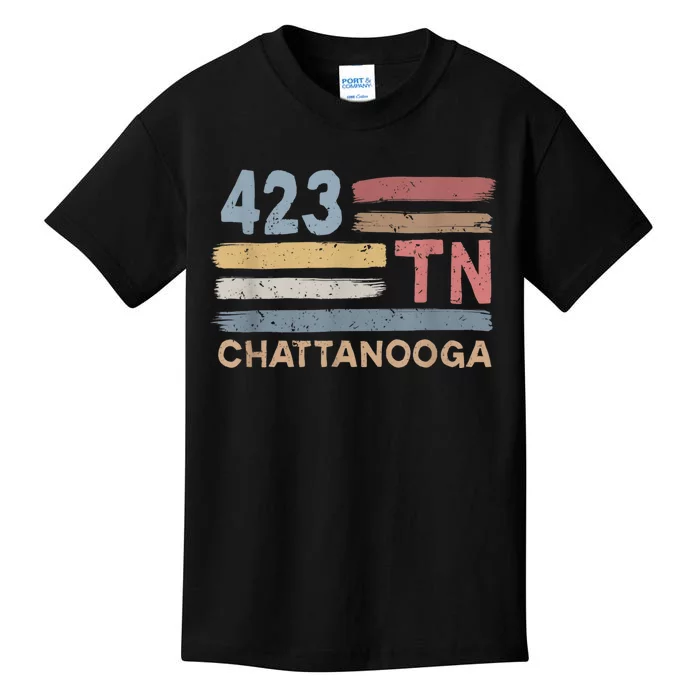 Retro Chattanooga Area Code 423 Residents State Tennessee Kids T-Shirt