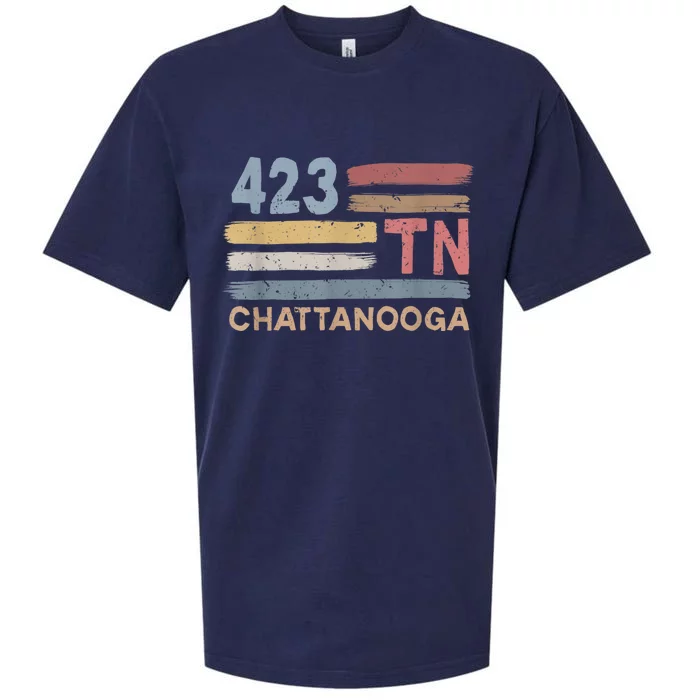 Retro Chattanooga Area Code 423 Residents State Tennessee Sueded Cloud Jersey T-Shirt