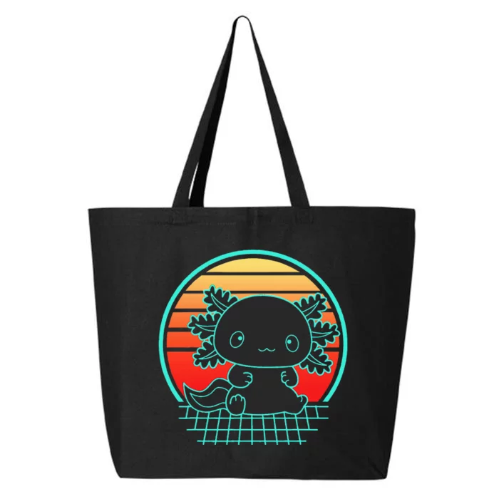 Retro Cute Axolotl Vintage 80s Style Axolotl Lovers 25L Jumbo Tote