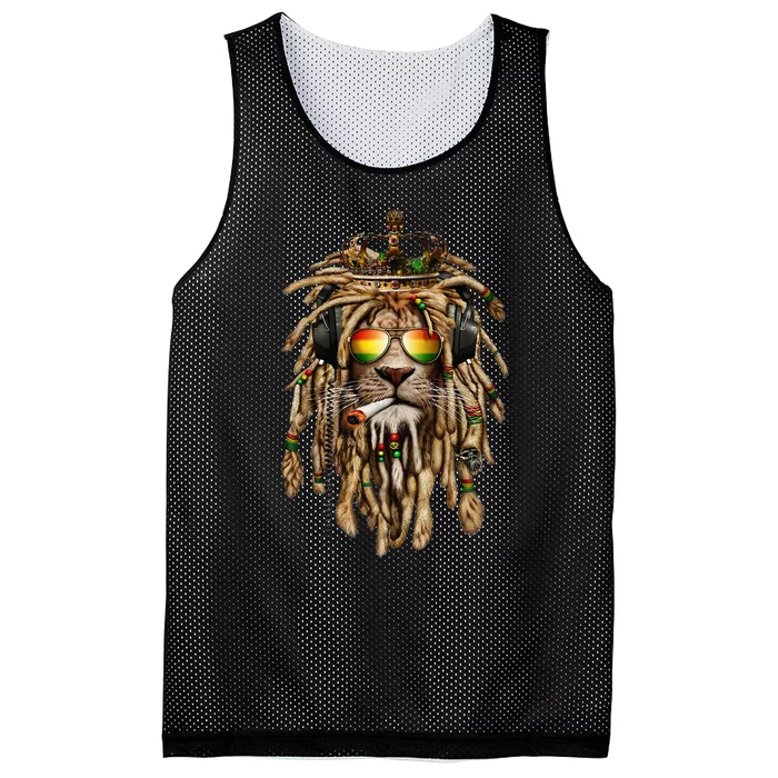 Rastafarian clothing and Reggae apparel with Reggae Lion Mesh Reversible Basketball Jersey Tank