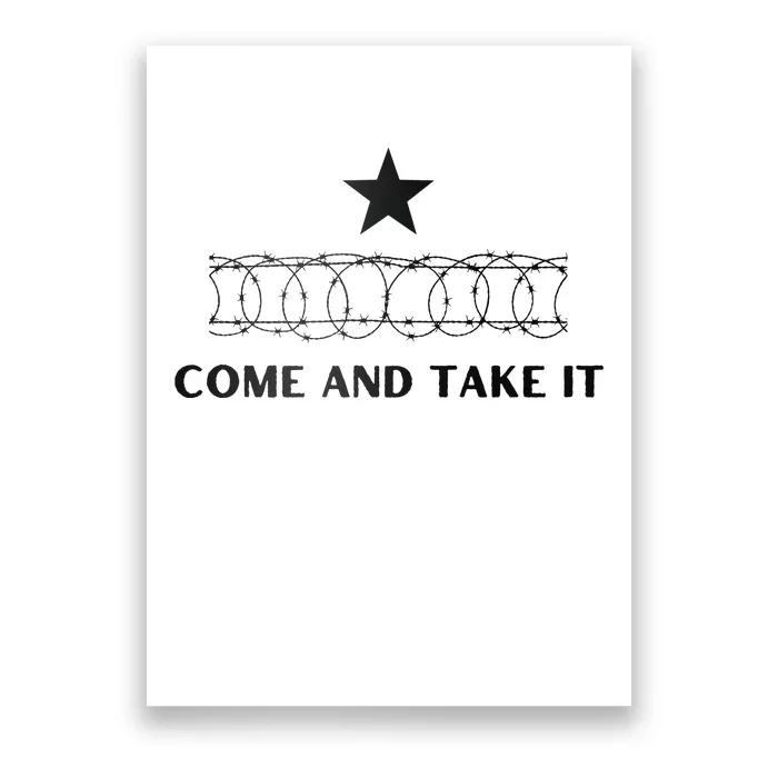 Republican Come And Take It Barbed Wire Patriotic Poster