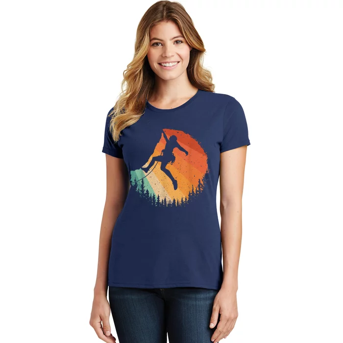 Rock Climbing Art Mountain Climber Bouldering Women's T-Shirt