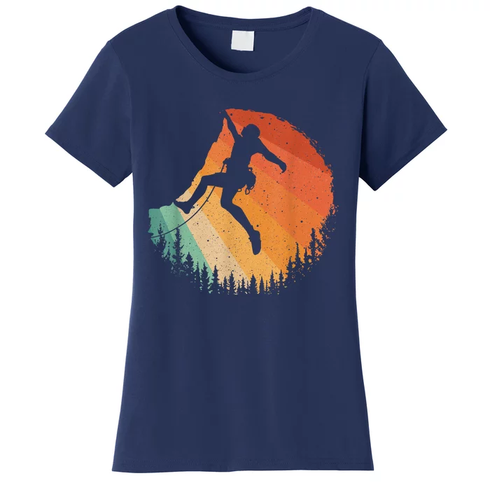 Rock Climbing Art Mountain Climber Bouldering Women's T-Shirt