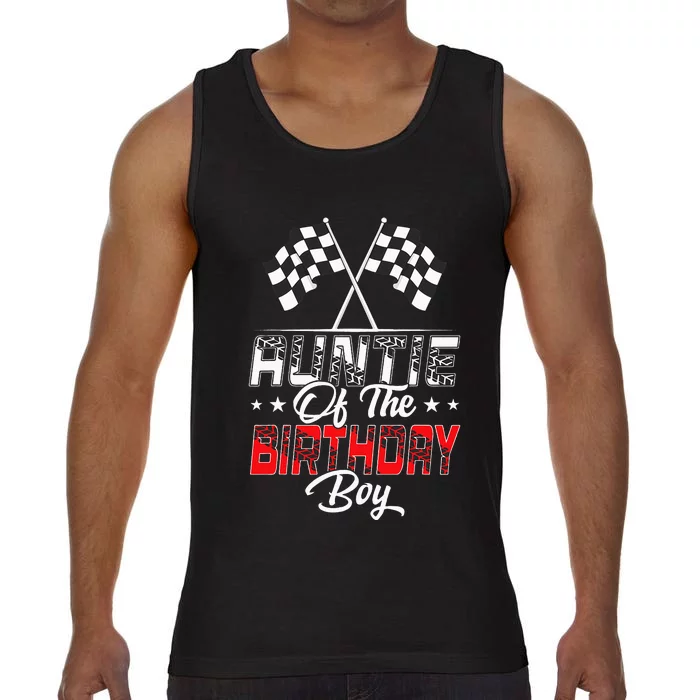 Race Car Auntie Of The Birthday Boy Racing Family Pit Crew Comfort Colors® Tank Top