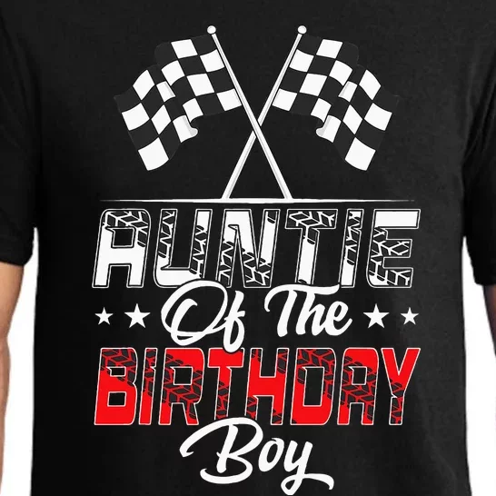 Race Car Auntie Of The Birthday Boy Racing Family Pit Crew Pajama Set