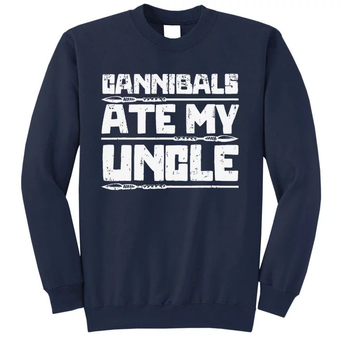 Retro Cannibals Ate My Uncle Joe Biden Satire Trump 2024 Tall Sweatshirt