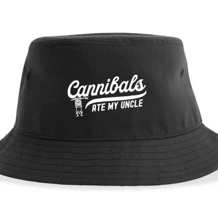 Retro Cannibals Ate My Uncle Funny Joe Bidens Sustainable Bucket Hat