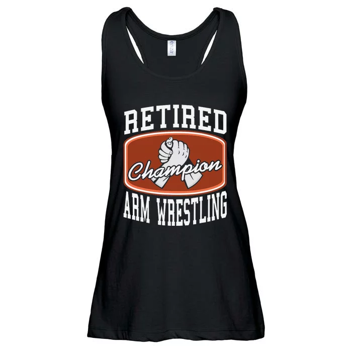 Retired Champion Arm Wrestling Funny  Present Gift Ladies Essential Flowy Tank