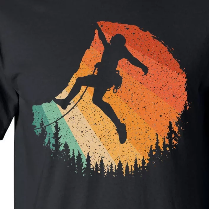 Rock Climbing Art For Women Mountain Climber Bouldering Tall T-Shirt