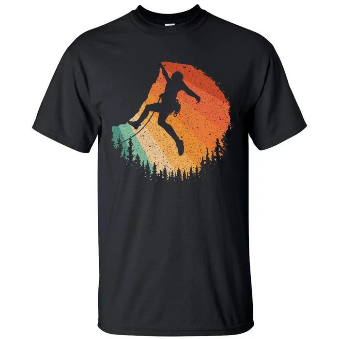 Rock Climbing Art For Women Mountain Climber Bouldering Tall T-Shirt