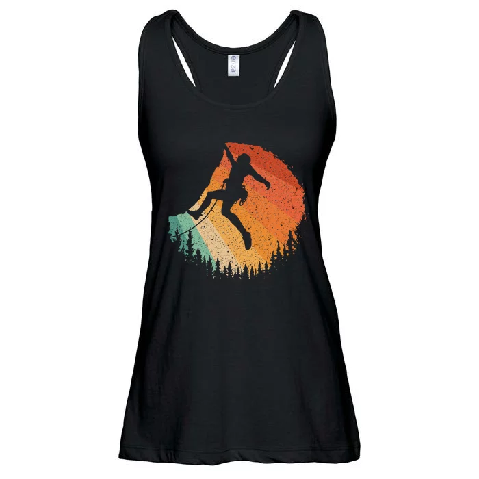 Rock Climbing Art For Women Mountain Climber Bouldering Ladies Essential Flowy Tank