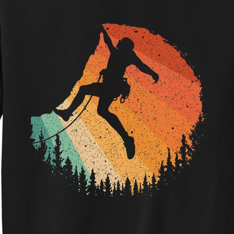 Rock Climbing Art For Women Mountain Climber Bouldering Tall Sweatshirt