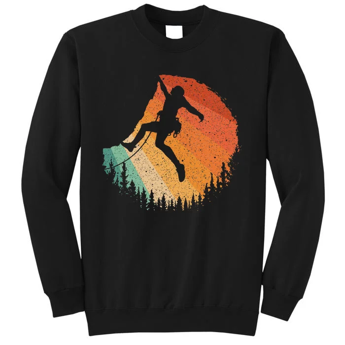 Rock Climbing Art For Women Mountain Climber Bouldering Tall Sweatshirt