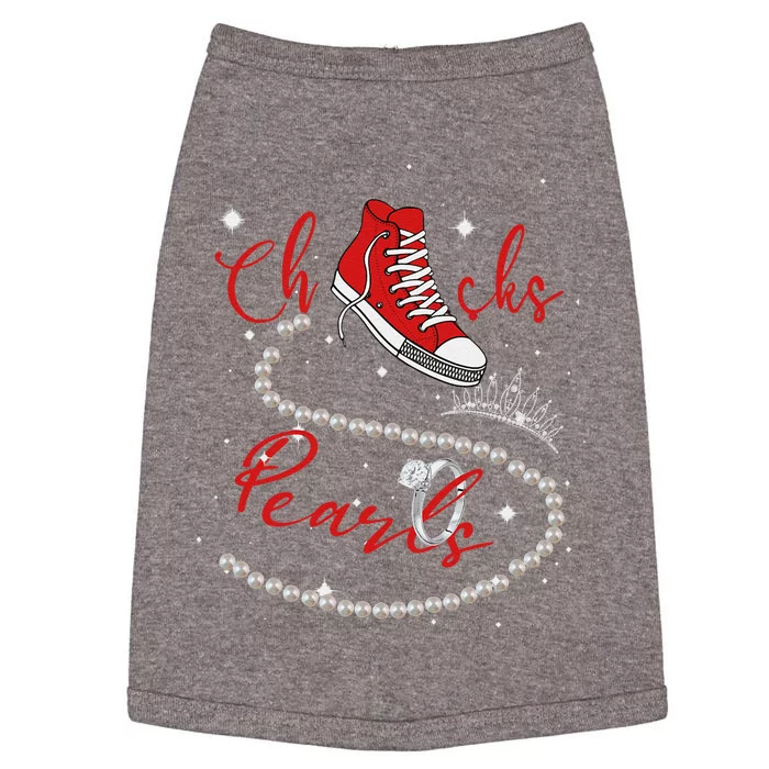 Red Chucks And Pearls Gift Doggie Tank