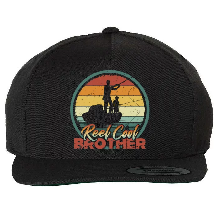 Reel Cool Brother Gift Retro Fishing Family Funny Gift Wool Snapback Cap