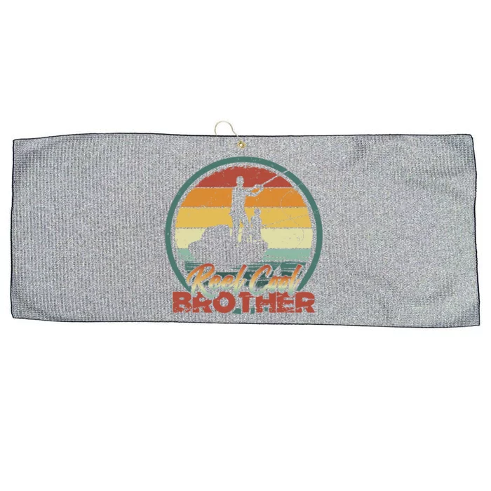 Reel Cool Brother Gift Retro Fishing Family Funny Gift Large Microfiber Waffle Golf Towel