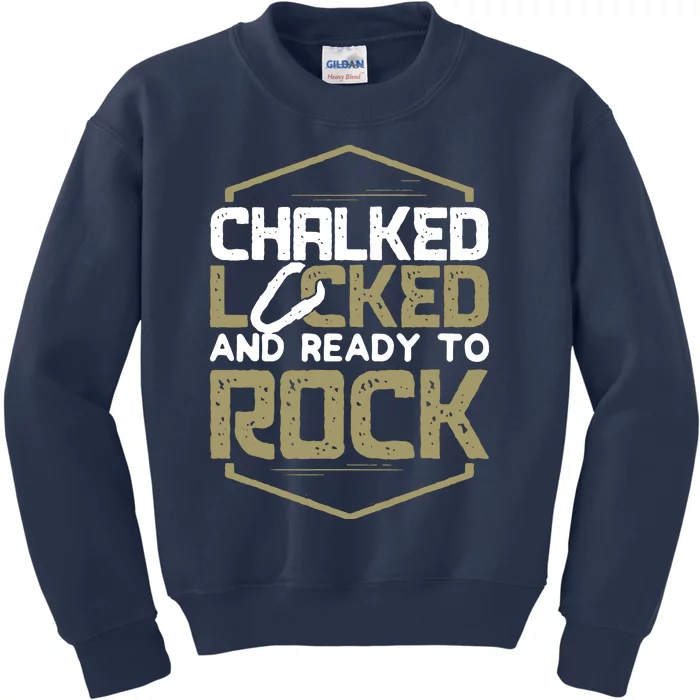 Rock Climbing Bouldering Mountain Climbing Kids Sweatshirt