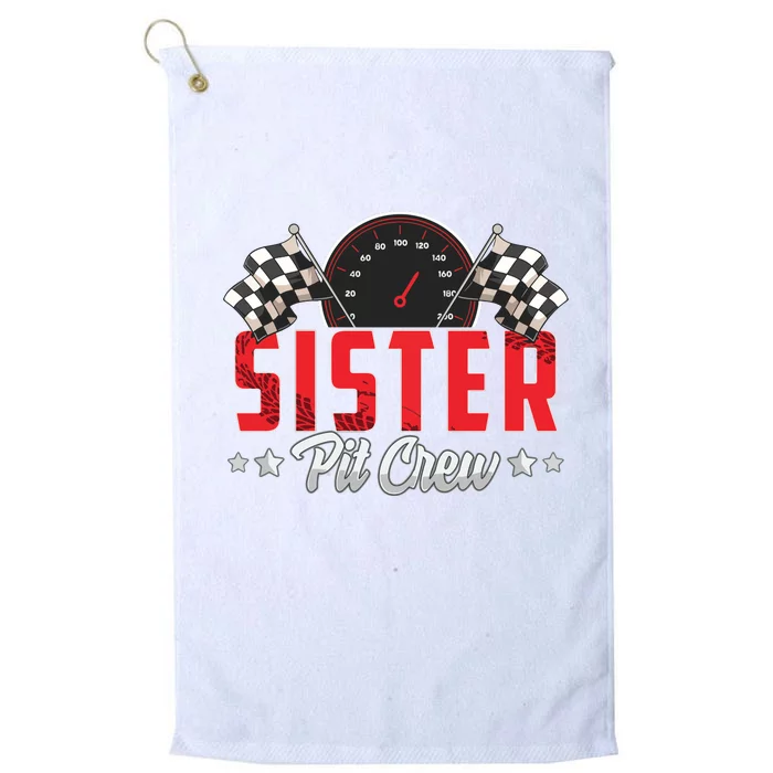 Race Car Birthday Party Racing Family Sister Pit Crew Platinum Collection Golf Towel