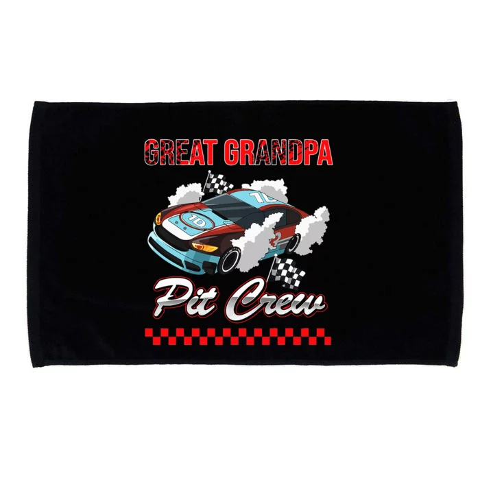 Race Car Birthday Party Racing Family Great Grandpa Pit Crew Microfiber Hand Towel