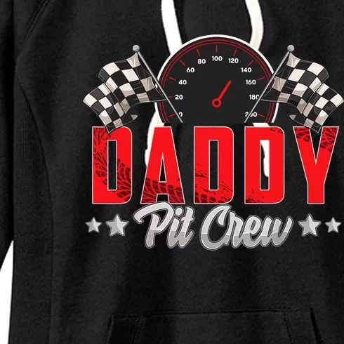 Race Car Birthday Party Racing Family Daddy Pit Crew Women's Fleece Hoodie